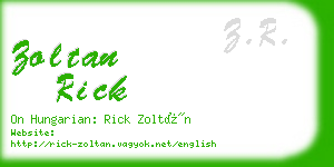 zoltan rick business card